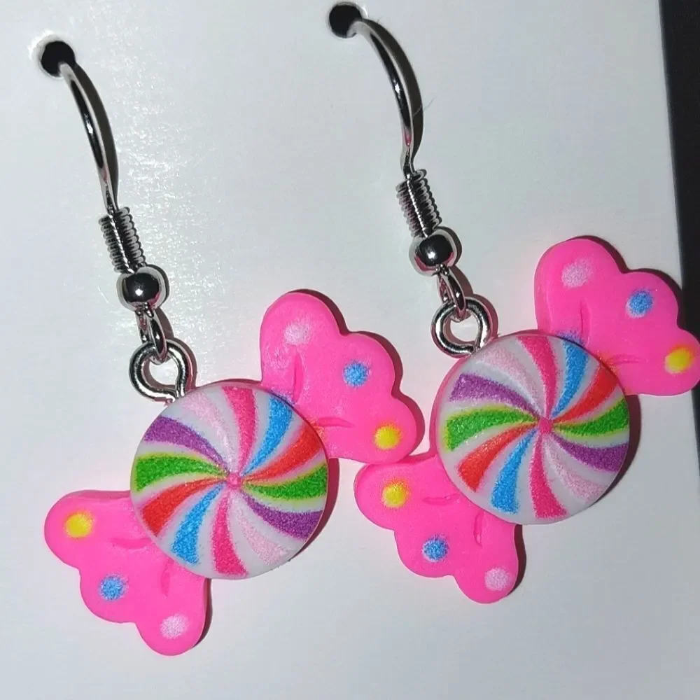 Super cute candy color fashion earrings